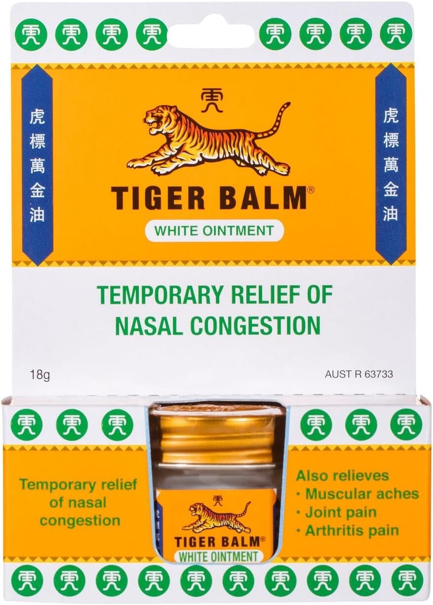 Tiger Balm White Ointment 18g (Pack of 3)  Free Shipping